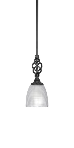 Toltec Lighting - 80-MB-500 - One Light Mini Pendant - Eleganté - Matte Black