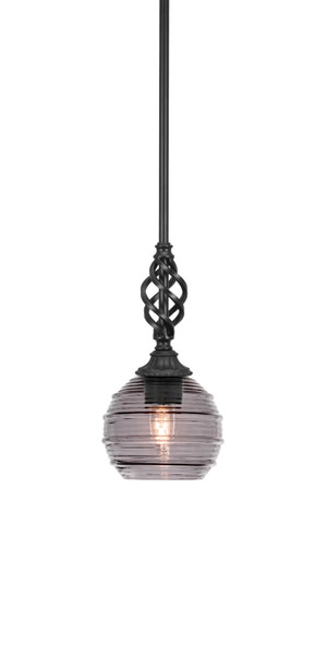 Toltec Lighting - 80-MB-5112 - One Light Mini Pendant - Eleganté - Matte Black