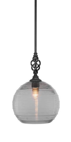 Toltec Lighting - 80-MB-5130 - One Light Mini Pendant - Eleganté - Matte Black