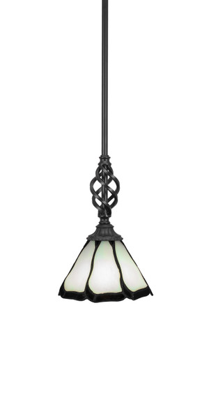 Toltec Lighting - 80-MB-9125 - One Light Mini Pendant - Eleganté - Matte Black