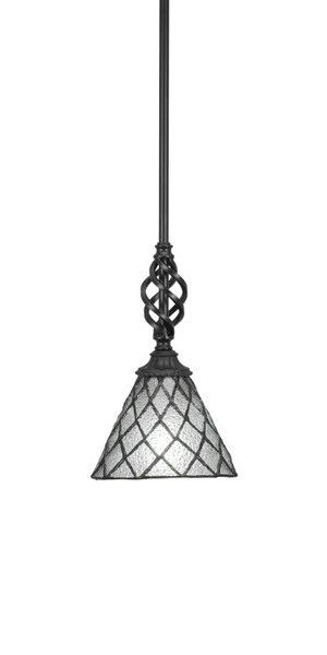 Toltec Lighting - 80-MB-9185 - One Light Mini Pendant - Eleganté - Matte Black
