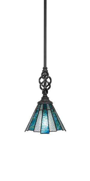 Toltec Lighting - 80-MB-9325 - One Light Mini Pendant - Eleganté - Matte Black