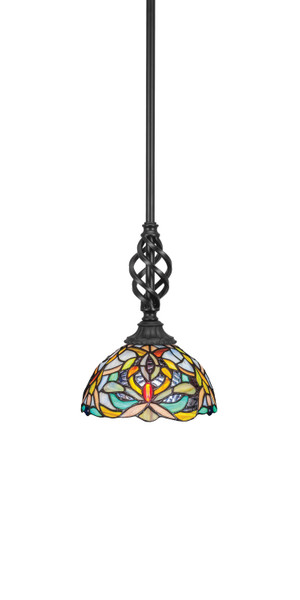 Toltec Lighting - 80-MB-9905 - One Light Mini Pendant - Eleganté - Matte Black