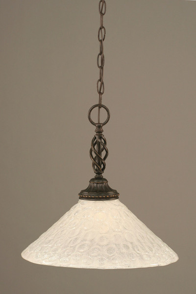 Toltec Lighting - 82-DG-411 - One Light Pendant - Eleganté - Dark Granite