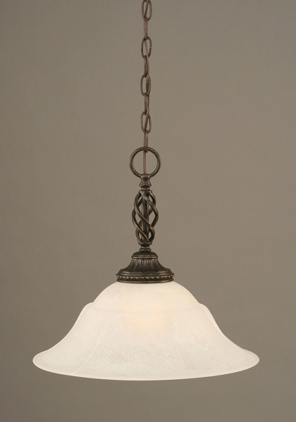Toltec Lighting - 82-DG-53615 - One Light Pendant - Eleganté - Dark Granite