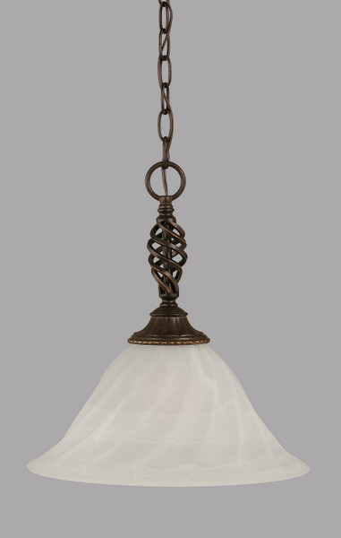 Toltec Lighting - 82-DG-5731 - One Light Pendant - Elegant - Dark Granite