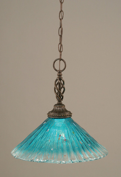 Toltec Lighting - 82-DG-715 - One Light Pendant - Eleganté - Dark Granite