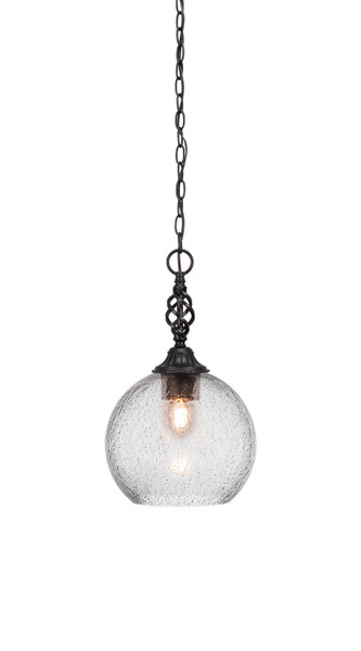 Toltec Lighting - 82-MB-4352 - One Light Pendant - Eleganté - Matte Black