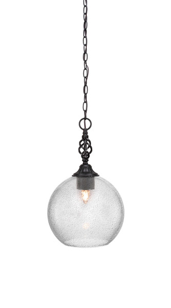 Toltec Lighting - 82-MB-4392 - One Light Pendant - Eleganté - Matte Black