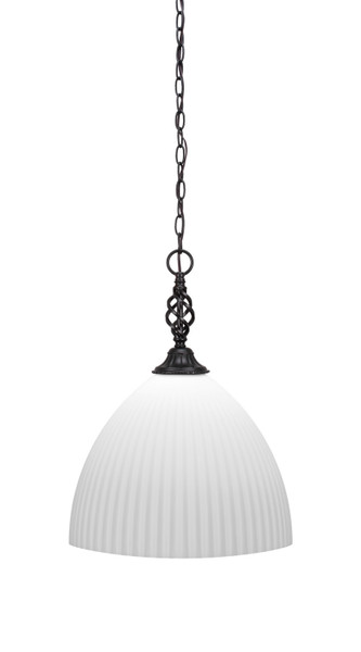 Toltec Lighting - 82-MB-4691 - One Light Pendant - Eleganté - Matte Black