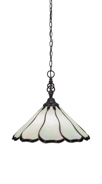 Toltec Lighting - 82-MB-912 - One Light Pendant - Eleganté - Matte Black
