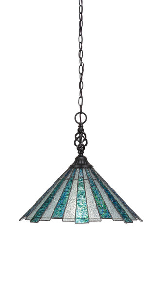 Toltec Lighting - 82-MB-932 - One Light Pendant - Eleganté - Matte Black
