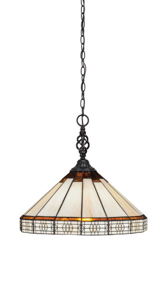 Toltec Lighting - 82-MB-964 - One Light Pendant - Eleganté - Matte Black