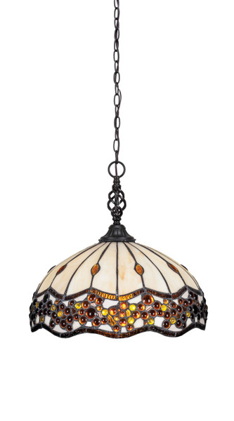 Toltec Lighting - 82-MB-997 - One Light Pendant - Eleganté - Matte Black