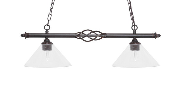 Toltec Lighting - 862-DG-304 - Two Light Island Pendant - Eleganté - Dark Granite