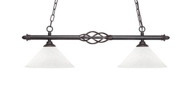 Toltec Lighting - 862-DG-314 - Two Light Island Pendant - Eleganté - Dark Granite