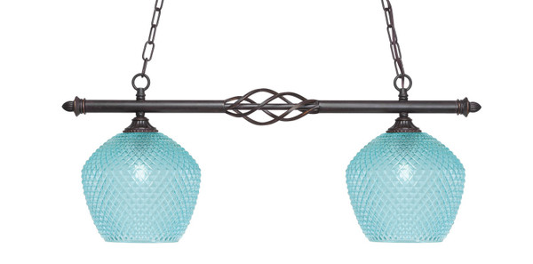 Toltec Lighting - 862-DG-4925 - Two Light Island Pendant - Eleganté - Dark Granite
