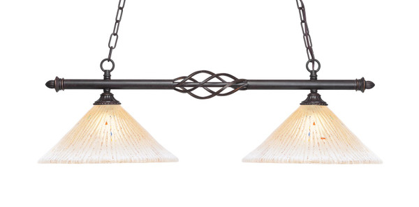 Toltec Lighting - 862-DG-700 - Two Light Island Pendant - Eleganté - Dark Granite