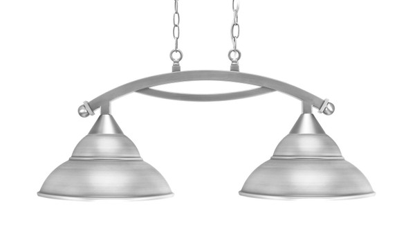 Toltec Lighting - 872-BN-428-BN - Two Light Island Pendant - Bow - Brushed Nickel