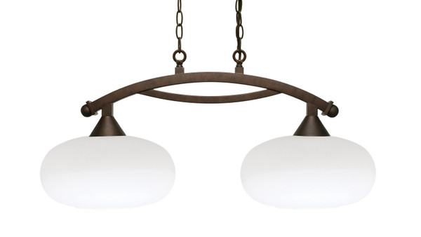 Toltec Lighting - 872-BRZ-216 - Two Light Island Pendant - Bow - Bronze