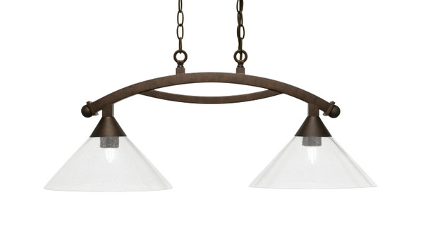 Toltec Lighting - 872-BRZ-306 - Two Light Island Pendant - Bow - Bronze