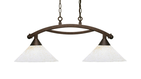 Toltec Lighting - 872-BRZ-702 - Two Light Island Bar - Bow - Bronze