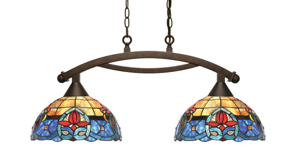 Toltec Lighting - 872-BRZ-9359 - Two Light Island Pendant - Bow - Bronze