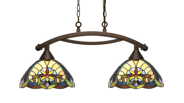 Toltec Lighting - 872-BRZ-9369 - Two Light Island Pendant - Bow - Bronze