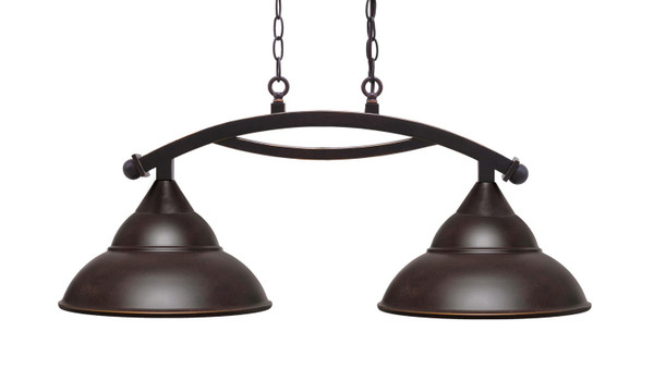 Toltec Lighting - 872-DG-428-DG - Two Light Island Pendant - Bow - Dark Granite