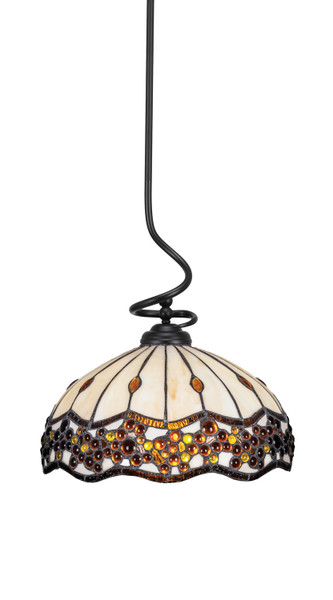 Toltec Lighting - 900-MB-997 - One Light Pendant - Capri - Matte Black