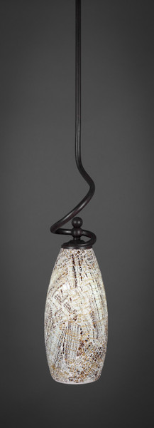 Toltec Lighting - 901-DG-5064 - One Light Mini Pendant - Capri - Dark Granite