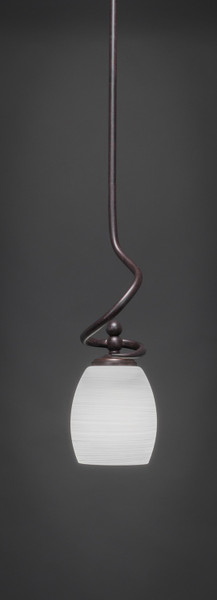 Toltec Lighting - 901-DG-615 - One Light Mini Pendant - Capri - Dark Granite