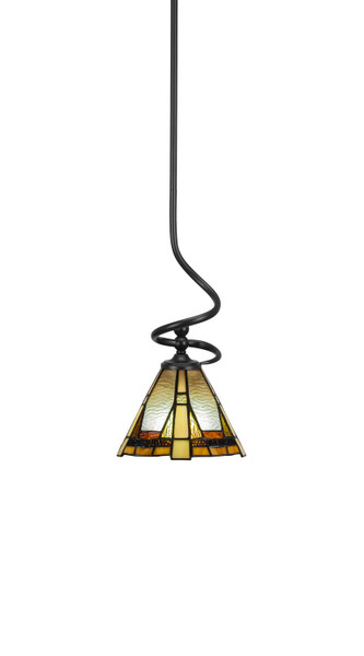 Toltec Lighting - 901-MB-9345 - One Light Mini Pendant - Capri - Matte Black