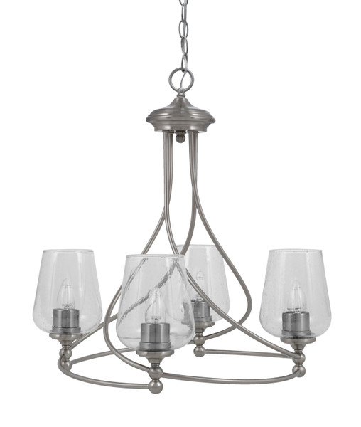 Toltec Lighting - 904-BN-210 - Four Light Chandelier - Capri - Brushed Nickel