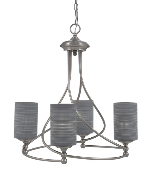 Toltec Lighting - 904-BN-4062 - Four Light Chandelier - Capri - Brushed Nickel