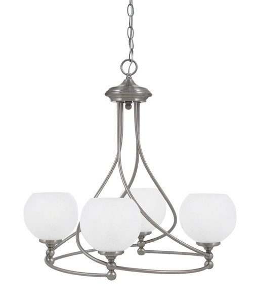 Toltec Lighting - 904-BN-4101 - Four Light Chandelier - Capri - Brushed Nickel