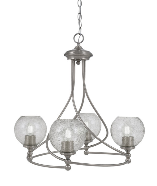Toltec Lighting - 904-BN-4102 - Four Light Chandelier - Capri - Brushed Nickel