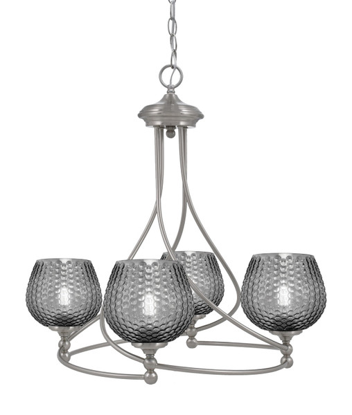 Toltec Lighting - 904-BN-4602 - Four Light Chandelier - Capri - Brushed Nickel