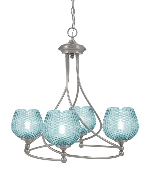 Toltec Lighting - 904-BN-4605 - Four Light Chandelier - Capri - Brushed Nickel