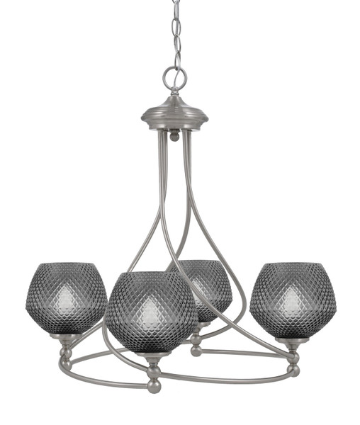 Toltec Lighting - 904-BN-4622 - Four Light Chandelier - Capri - Brushed Nickel