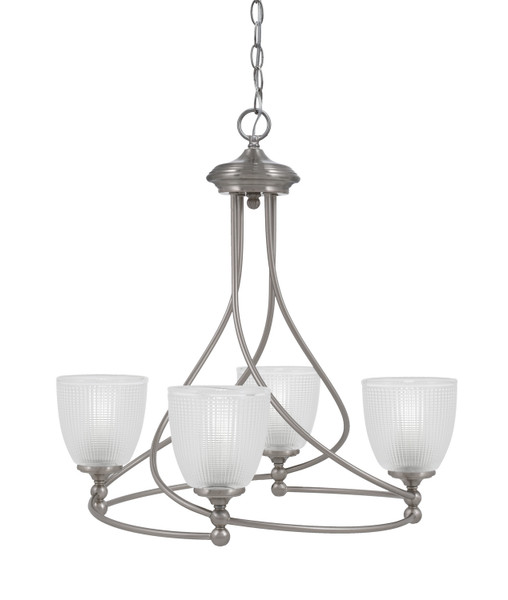 Toltec Lighting - 904-BN-500 - Four Light Chandelier - Capri - Brushed Nickel