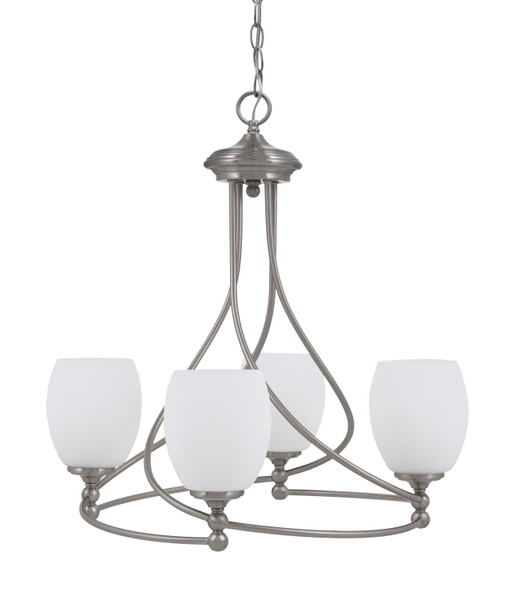 Toltec Lighting - 904-BN-615 - Four Light Chandelier - Capri - Brushed Nickel