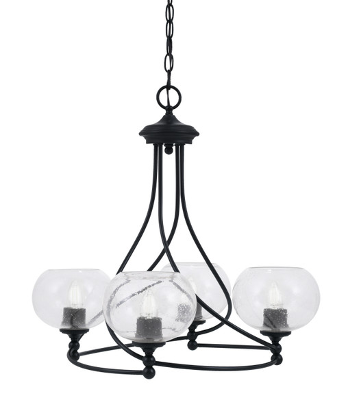 Toltec Lighting - 904-MB-202 - Four Light Chandelier - Capri - Matte Black