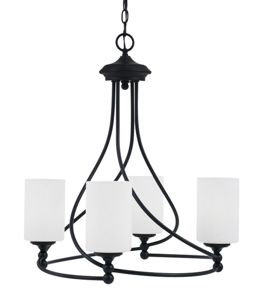 Toltec Lighting - 904-MB-310 - Four Light Chandelier - Capri - Matte Black