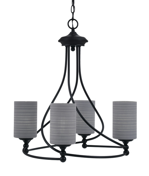 Toltec Lighting - 904-MB-4062 - Four Light Chandelier - Capri - Matte Black