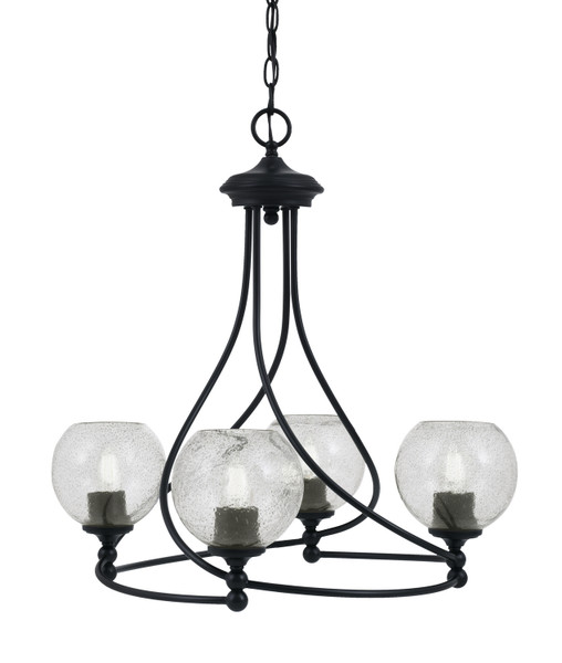 Toltec Lighting - 904-MB-4102 - Four Light Chandelier - Capri - Matte Black