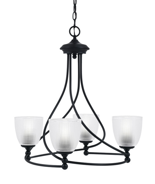 Toltec Lighting - 904-MB-500 - Four Light Chandelier - Capri - Matte Black