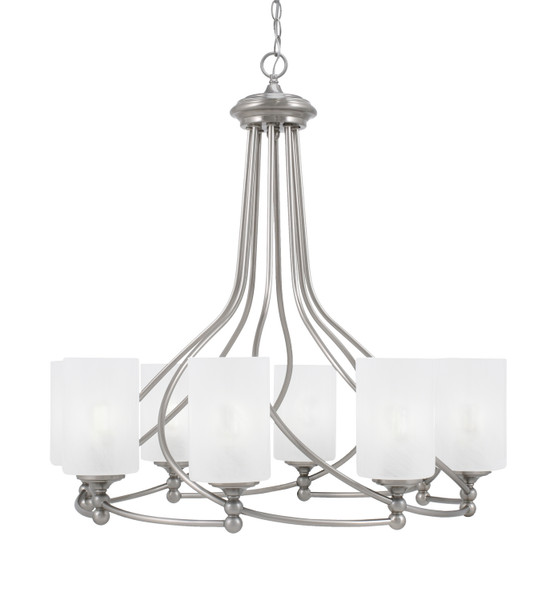Toltec Lighting - 908-BN-3001 - Eight Light Chandelier - Capri - Brushed Nickel