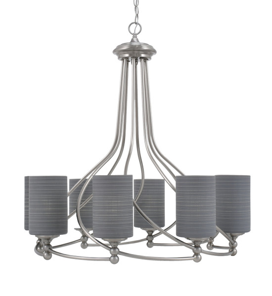 Toltec Lighting - 908-BN-4062 - Eight Light Chandelier - Capri - Brushed Nickel