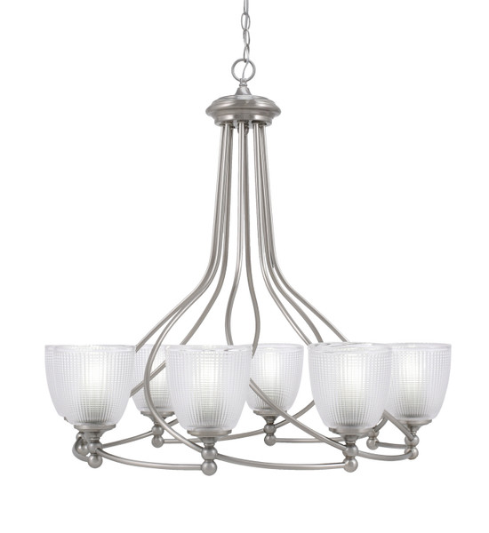 Toltec Lighting - 908-BN-500 - Eight Light Chandelier - Capri - Brushed Nickel